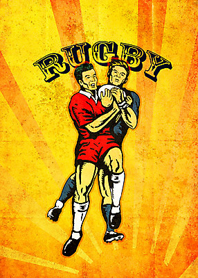 포토 JPG 해외이미지 남자 포스터 스포츠 일러스트 공 사람없음 햇빛 점프 럭비 잡기 질감 복고 고립 그런지 플레이어 해외202004 해외포토 모션 사람 태양 구기 파일형식 이미지허브