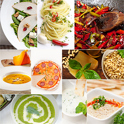 포토 JPG 해외이미지 그릇 접시 고추 치즈 파프리카 피자 파스타 실내 마늘 사람없음 세트 하이앵글 샐러드 이탈리아음식 수프 잣 바질 나무숟가락 해외202004 해외포토 식기 음식 뷰포인트 채소 유제품 패스트푸드 서양음식 내부 숟가락 견과류 파일형식 이미지허브