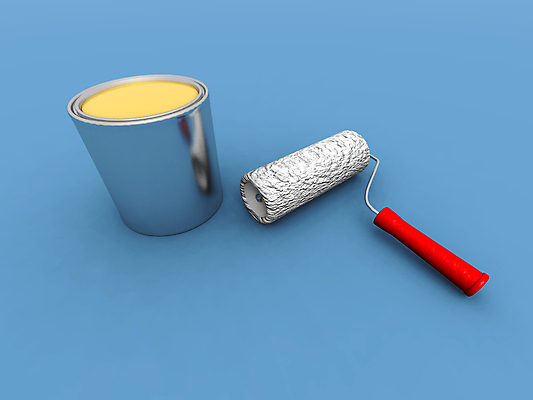 포토 JPG 해외이미지 산업 벽 미술 사람없음 장식 빨간색 상자 페인트 공구 업무 캔 상품 컨테이너 양동이 그림 롤 롤러 화가 해외202004 해외포토 직업 컬러 문화예술 도구 작업 파일형식 이미지허브