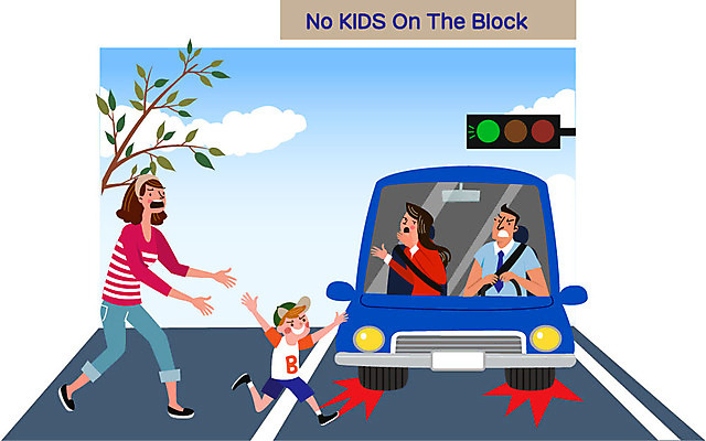 전신 나무 여자 남자 도로 어린이 일러스트 자동차 엄마 서기 앉기 여러명 상반신 성인 달리기 위험 신호등 공공장소 무단횡단 노키즈존 무단 국내일러스트 AI파일 식물 길 육상교통 다수 컨셉 가족 교통시설 모션 사람 장소 횡단 파일형식 벡터