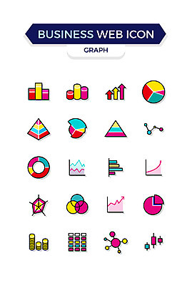 아이콘 돈 비즈니스 그래프 사람없음 세트 막대그래프 비즈니스아이콘 웹아이콘 원그래프 꺾은선그래프 통계그래프 2D아이콘 AI파일 통계 재산 파일형식 벡터