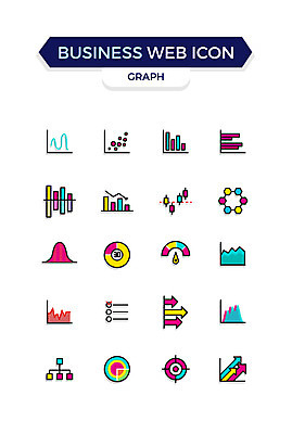 아이콘 비즈니스 그래프 사람없음 세트 막대그래프 비즈니스아이콘 웹아이콘 원그래프 꺾은선그래프 성장그래프 통계그래프 2D아이콘 AI파일 통계 파일형식 벡터