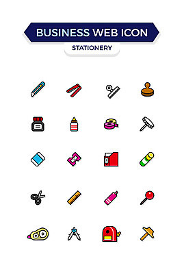 아이콘 비즈니스 잉크 가위 자 집게 사람없음 세트 도장 사무용품 딱풀 압정 스테이플러 지우개 파일 비즈니스아이콘 테이프 웹아이콘 컴파스 형광펜 연필깎이 수정테이프 접착풀 커터칼 2D아이콘 AI파일 문구용품 학용품 펜 풀_접착제 파일형식 벡터