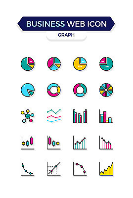 아이콘 비즈니스 그래프 사람없음 세트 막대그래프 비즈니스아이콘 웹아이콘 원그래프 꺾은선그래프 성장그래프 통계그래프 2D아이콘 AI파일 통계 파일형식 벡터