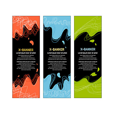 도형 템플릿 배너템플릿 세로배너 곡선 사람없음 빨간색 초록색 파란색 현수막 겹침 배너세트 엑스배너 AI파일 배너 선 컬러 세로 세트 파일형식 벡터