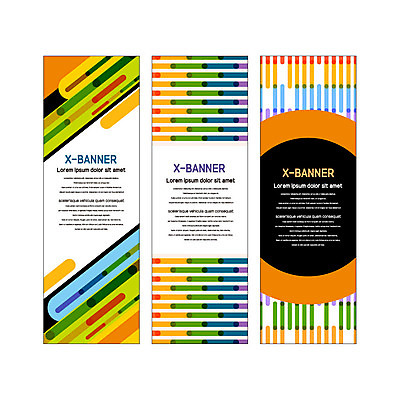 도형 템플릿 배너템플릿 세로배너 선 사람없음 컬러풀 현수막 원형 겹침 배너세트 엑스배너 AI파일 배너 컬러 세로 세트 파일형식 벡터