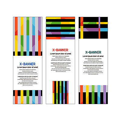 도형 템플릿 배너템플릿 세로배너 선 사람없음 컬러풀 사각형 현수막 겹침 배너세트 엑스배너 AI파일 배너 컬러 세로 세트 파일형식 벡터