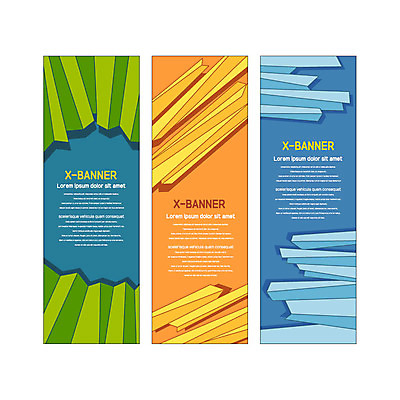 도형 템플릿 배너템플릿 세로배너 사람없음 초록색 파란색 노란색 사각형 현수막 삼각형 입체 겹침 배너세트 엑스배너 AI파일 배너 컬러 세로 세트 파일형식 벡터