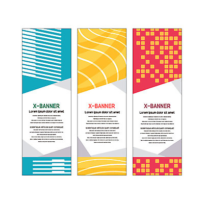 도형 템플릿 배너템플릿 세로배너 선 곡선 사람없음 컬러풀 사각형 현수막 배너세트 엑스배너 AI파일 배너 컬러 세로 세트 파일형식 벡터