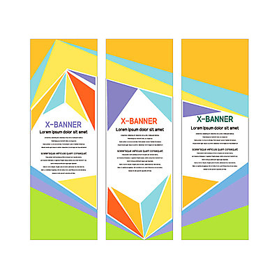 도형 템플릿 배너템플릿 세로배너 선 사람없음 컬러풀 현수막 삼각형 배너세트 엑스배너 AI파일 배너 컬러 세로 세트 파일형식 벡터