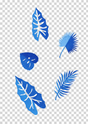 편집 편집이미지 종이 나뭇잎 사람없음 파란색 페이퍼아트 PNG 편집소스 컬러 잎 파일형식