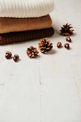 포토 JPG 스튜디오촬영 사진 실내 사람없음 목재 아웃포커스 가을 마루 니트 도토리 솔방울 나무배경 국내포토 나무 계절 백그라운드 상의 재료 바닥 촬영기법 내부 견과류 파일형식