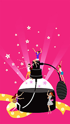 전신 여자 꽃 리본 일러스트 여러명 성인 쇼핑 세일 검은색 향수 향기 블랙프라이데이 국내일러스트 AI파일 식물 컬러 다수 데이이벤트 사람 화장품 냄새 파일형식 벡터