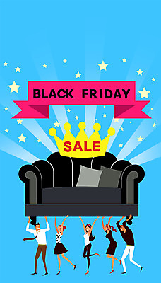 전신 여자 남자 별 일러스트 왕관 여러명 성인 쇼핑 소파 세일 검은색 블랙프라이데이 국내일러스트 AI파일 자연요소 컬러 다수 의자 데이이벤트 사람 파일형식 벡터