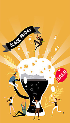 전신 여자 남자 일러스트 맥주 여러명 성인 쇼핑 세일 검은색 거품 블랙프라이데이 국내일러스트 AI파일 컬러 다수 데이이벤트 주류 사람 파일형식 벡터