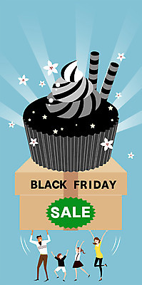 전신 여자 남자 어린이 일러스트 가족 여러명 성인 쇼핑 상자 세일 검은색 컵케이크 블랙프라이데이 국내일러스트 AI파일 컬러 다수 관계 데이이벤트 사람 케이크 파일형식 벡터