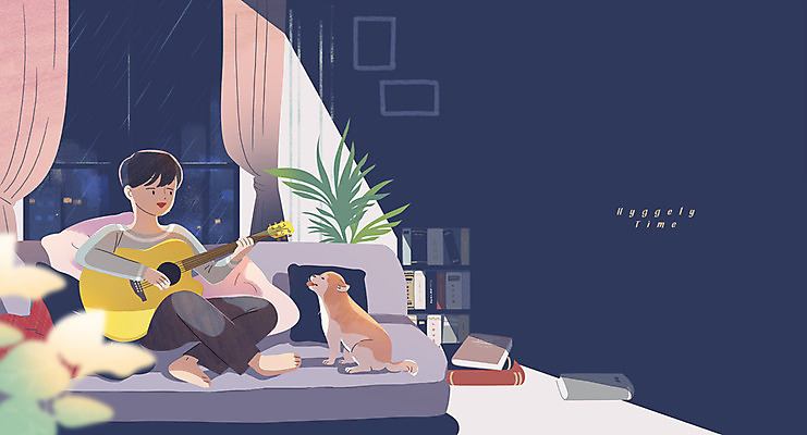 전신 PSD 남자 액자 일러스트 창문 휴식 한명 앉기 성인 책 소파 기타 커튼 비 방안 안식처 휘게라이프 안락 국내일러스트 자연요소 1 라이프스타일 컨셉 의자 모션 현악기 날씨 사람 파일형식