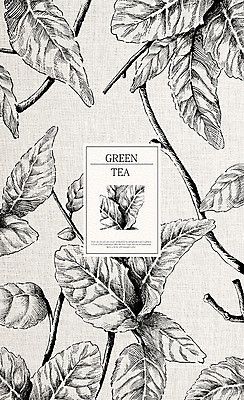 PSD 패턴 일러스트 나뭇잎 사람없음 차 스케치 녹차 국내일러스트 음료 잎 무늬 미술 차_음료 파일형식