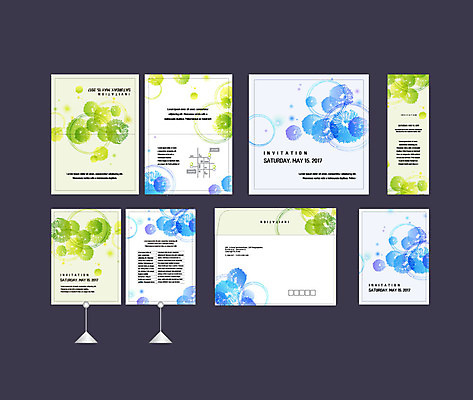 템플릿 배너템플릿 수채화 이벤트 사람없음 초록색 파란색 세트 현수막 원형 전단 엽서 초대장 번짐 약도 소봉투 행사세트 행사템플릿 AI파일 도형 배너 컬러 지도 편지봉투 카드_감사 편지 홍보물 파일형식 벡터 효과