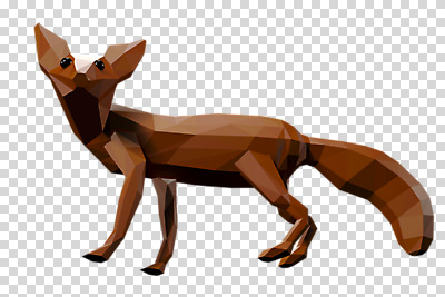 편집이미지 한마리 사람없음 3D소스 3D 디지털합성 여우 PNG 1 포유류 파일형식
