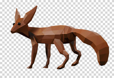 편집이미지 한마리 사람없음 3D소스 3D 디지털합성 여우 PNG 1 포유류 파일형식