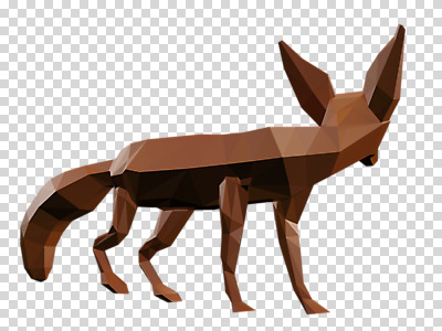 편집이미지 한마리 사람없음 3D소스 3D 디지털합성 여우 PNG 1 포유류 파일형식