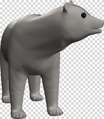 편집이미지 한마리 곰 사람없음 3D소스 3D 디지털합성 PNG 동물 1 포유류 파일형식