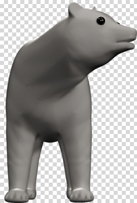 편집이미지 한마리 곰 사람없음 3D소스 3D 디지털합성 PNG 동물 1 포유류 파일형식