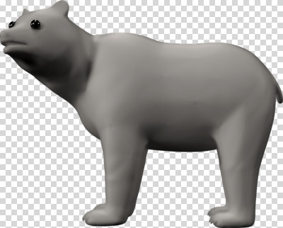 편집이미지 한마리 곰 사람없음 3D소스 3D 디지털합성 PNG 동물 1 포유류 파일형식