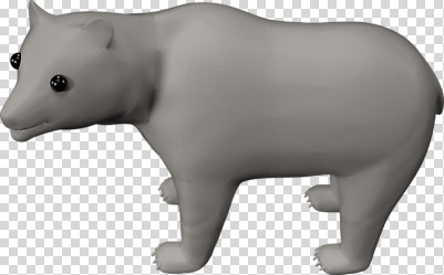 편집이미지 한마리 곰 사람없음 3D소스 3D 디지털합성 PNG 동물 1 포유류 파일형식