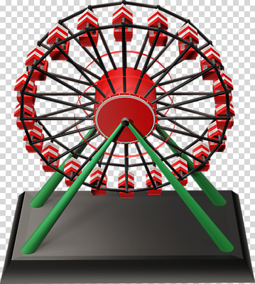 편집이미지 사람없음 한개 3D소스 3D 놀이기구 디지털합성 대관람차 PNG 1 파일형식