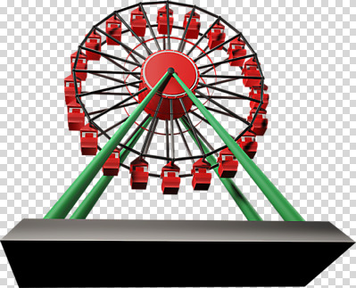 편집이미지 사람없음 한개 3D소스 3D 놀이기구 디지털합성 대관람차 PNG 1 파일형식