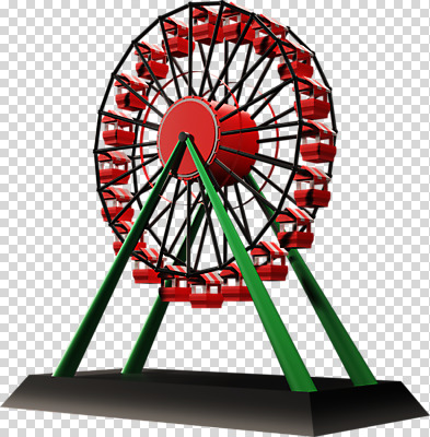 편집이미지 사람없음 한개 3D소스 3D 놀이기구 디지털합성 대관람차 PNG 1 파일형식