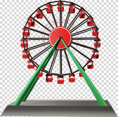 편집이미지 사람없음 한개 3D소스 3D 놀이기구 디지털합성 대관람차 PNG 1 파일형식