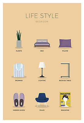 아이콘 화분 의자 베개 탁자 조명 슬리퍼 실내화 사람없음 세트 잠옷 침대 잡지 2D아이콘 AI파일 옷 가구 신발 침구 간행물 파일형식 벡터