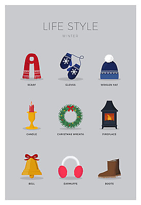 아이콘 장갑 초 털모자 부츠 사람없음 세트 스카프 목도리 총 귀마개 벽난로 크리스마스리스 2D아이콘 AI파일 모자_잡화 잡화 무기 신발 화환 파일형식 벡터