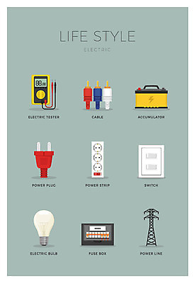 아이콘 전구 사람없음 세트 전선 콘센트 플러그 스위치 케이블선 송신탑 두꺼비집 전압기 2D아이콘 AI파일 탑 기계 파일형식 벡터