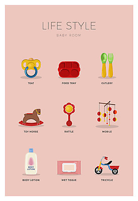 아이콘 수저 사람없음 세트 목마 노리개젖꼭지 모빌 식판 물티슈 바디로션 세발자전거 2D아이콘 AI파일 식기 자전거 아기용품 파일형식 벡터