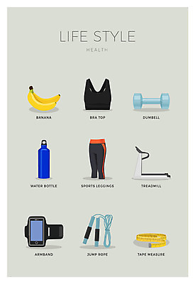 아이콘 바나나 줄자 사람없음 운동복 세트 아령 줄넘기 런닝머신 암밴드 텀블러 2D아이콘 AI파일 옷 과일 자 컵 운동 운동기구 파일형식 벡터