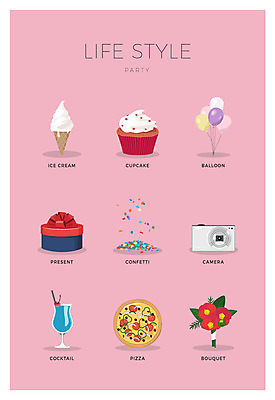 아이콘 부케 아이스크림 피자 선물 사람없음 세트 카메라 칵테일 컵케이크 꽃가루 풍선 2D아이콘 AI파일 꽃다발 디저트 주류 패스트푸드 서양음식 전자제품 케이크 가루 파일형식 벡터