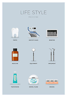 아이콘 의료기기 치과 사람없음 세트 약 모니터 거울 치아 교정 치약 치실 2D아이콘 AI파일 의학 병원 컴퓨터 위생용품 소화기관 파일형식 벡터