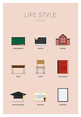 아이콘 의자 학사모 학교 사람없음 노트북 세트 상자 공책 칠판 졸업장 책상 사전 2D아이콘 AI파일 모자_잡화 교육 가구 졸업 문구용품 책 전자제품 파일형식 벡터