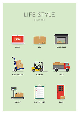 아이콘 사람없음 세트 상자 문 수레 트럭 무게 배송 창고 주문 지게차 리스트 2D아이콘 AI파일 자동차 카트 중장비 파일형식 벡터