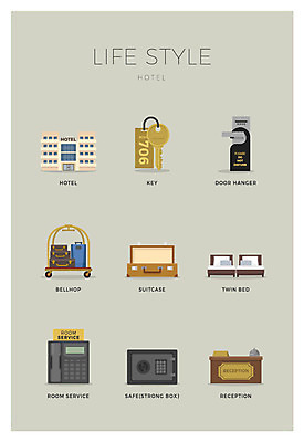 아이콘 호텔 열쇠 사람없음 세트 캐리어 여행가방 침대 메시지 프런트 전화기 금고 룸서비스 벨보이 2D아이콘 AI파일 가구 가방 숙소 서비스 파일형식 벡터