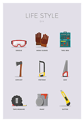 아이콘 고글 줄자 사람없음 세트 페인트 작업 공구함 도끼 작업도구 톱 커터칼 2D아이콘 AI파일 자 사무용품 도구 공구 파일형식 벡터