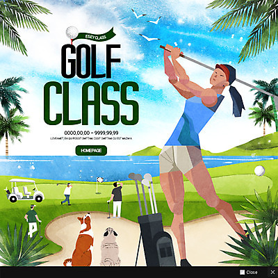 전신 PSD 템플릿 여자 남자 웹템플릿 두마리 골프 팝업 이벤트팝업 웹팝업 이벤트 여러명 성인 야자수 강아지 골프가방 반려 이미지템플릿 나무 다수 2 가방 골프용품 사람 반려동물 구기 개 파일형식