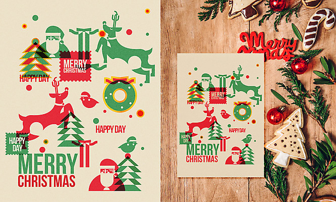 기념일 크리스마스장식 크리스마스 일러스트 나뭇잎 크리스마스카드 사람없음 장식 크리스마스트리 산타클로스 쿠키 루돌프 엽서 우표 크리스마스씰 목업 국내일러스트 AI파일 잎 사슴 디저트 카드_감사 이벤트 편지 모금 파일형식 벡터