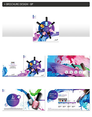 템플릿 ZIP 그래프 팜플렛 사람없음 컬러풀 화장품 다양 네일아트 매니큐어 스플래쉬 인디자인 INDD 이미지템플릿 컬러 다수 뷰티 파일형식