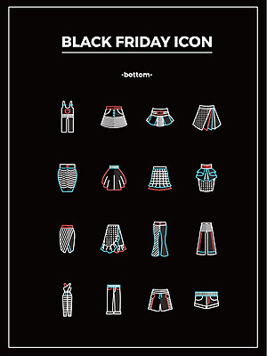 아이콘 바지 하의 사람없음 운동복 치마 세일 미니스커트 청바지 멜빵바지 멜빵 핫팬츠 블랙프라이데이 2D아이콘 AI파일 잡화 옷 데이이벤트 파일형식 벡터