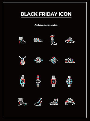 아이콘 구두 시계 신발 목걸이 부츠 사람없음 세일 반지 샌들 티아라 워커 웨지힐 브로치 블랙프라이데이 2D아이콘 AI파일 장신구 데이이벤트 왕관 파일형식 벡터